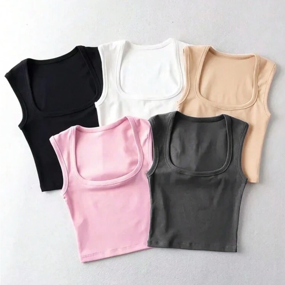 SHEIN Women's Tank Tops - Black, White, Pink, Gray, Tan